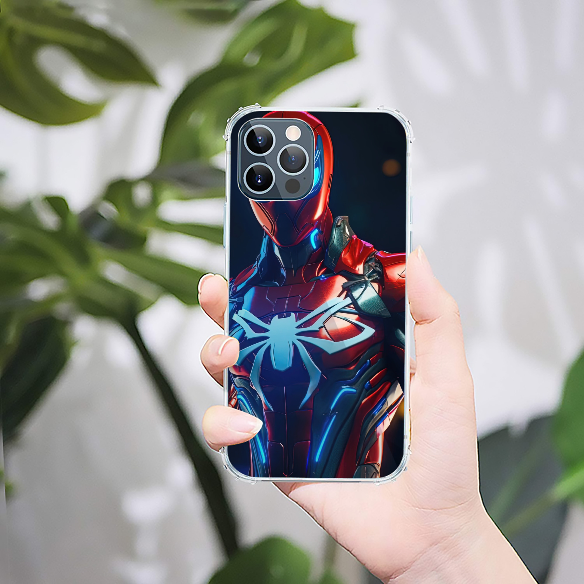 （画像用） Spider Man スパイダーマン 【iPhone 12シリーズ対応】透明スマホケース（クリアソフトケース）